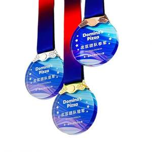 Medalla Deportiva de Cristal 3D Personalizada, Chapada en Oro, Plata o Bronce, con Grabado Láser para Torneos, Venta al Por Mayor OEM - Product Image 6