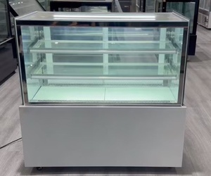 Refrigerador de exhibició<span class=keywords><strong>n</strong></span> de pasteles de ángulo recto de alta calidad, gabinete de agua fría comercial, con vidrio, para panadería, pastelería, tienda de postres - Product Image 6