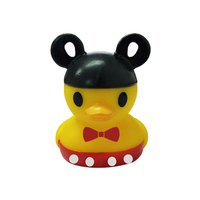 Vente en gros de mini canard en caoutchouc jouet de bain en plastique PVC de 3 pouces boîte de cartes-cadeaux pour enfants
