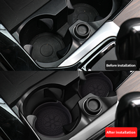 4er-Set beliebte Silikon-Getränkeuntersetzer & -matten für Autos, rutschfestes, versenktes Design, 7 cm Größe, Auto-Innenzubehör
