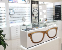 Vitrine à bijoux en verre de luxe avec support mural pour les magasins de détail - Taille et couleur personnalisables