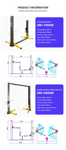 Kualitas tinggi 2 Post Manual Bilateral pembuka kunci mobil angkat 2-Pillar listrik hidrolik pengangkat otomatis kapasitas - Product Image 4