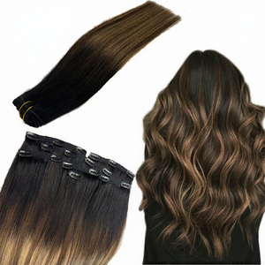 Extensions de cheveux humains bruns, tête entière, Remy, brésiliennes, lisses, pour femmes - Product Image 3