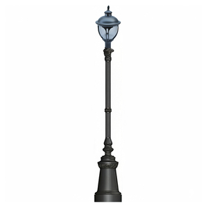 Cache-poteau d'éclairage en deux parties, style aluminium et fonte, pour rénovation, protection décorative pour lampadaires - Product Image 6