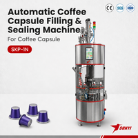 Machine de remplissage et de scellage automatique de capsules de café Nespresso Dolce Gusto à voie unique SKP-1N, 50 pièces/min, emballage film et sachet