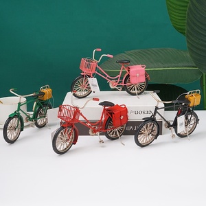 Vélo rétro Vintage en fer, artisanat métallique, modèle fait à la main, décoration de Table, vélo métallique, jouets pour enfants, <span class=keywords><strong>cadeau</strong></span> d'anniversaire, offre spéciale - Product Image 3