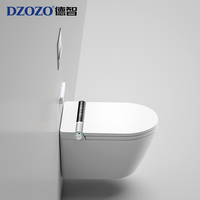 Toilette intelligente murale allongée de luxe avec siège chauffant, télécommande, désodorisation automatique, design moderne, pour hôtel et usage domestique