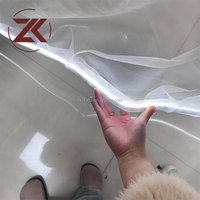 Rideau de mariage ZKAI en forme de S, bande lumineuse LED romantique pour fête de mariage, draperie de plafond pour décoration d'événements
