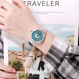 Reloj Simple Daisy Transparente para Estudiantes Masculinos y Femeninos de Secundaria, Parejas, Mejores Amigos, Reloj Bonito de Cuarzo, Reloj de Moda - Product Image 4