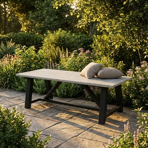 Les bancs d'extérieur sont parfaits pour embellir n'importe quel jardin, patio ou espace extérieur avec une élégance intemporelle. - Product Image 2