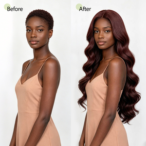 Pelucas de Cabello Humano con Ondas Suaves 99J, Cabello Vietnamita 100% Natural, Peluca con Cierre de Encaje 5x5, Densidad 180%-200% - Product Image 3