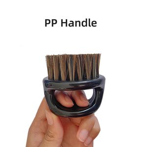 Profesional hombres afeitado cara pelo peluquero cuidado cepillo de limpieza anillo mango jabalí cerdas dedo barba cepillo - Product Image 3