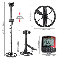 Détecteur de métaux HEDAO entièrement étanche IP68 W55 19kHz Bobine de 10 pouces 4 modes 25 heures Autonomie 1-3M de profondeur pour la détection de trésors et l'or