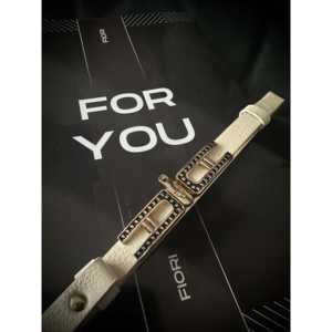 Cinturón ajustable para mujer Fiori con hebilla de doble punta de aleación metálica, estilo casual, aspecto de cuero blanco - Product Image 3