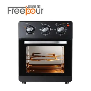 Oven Udara Kombinasi 1650 Watt, Pemanggang Roti Bakar, Penggoreng Udara & Dehidrator (Hitam), 16 Liter