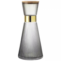 Lot de Bouteilles en Verre Borosilicate à Grain Vertical Personnalisées, Design Moderne, Grande Capacité, Idéal pour les Cadeaux