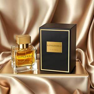 Custom Crimp Perfume Spray <b>Bottle</b> 100ml Perfume Glass <b>Bottle</b> 50ml Clear Square Luxury Empty Perfume <b>Bottle</b> with Gold Lid - Product Image 5