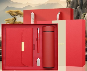 Luxury Eco-friendly Hardcover Custom Logo Printed A5 Notebook Pen Thermos Cup Cover Magnet Souvenir Corporate Business <b>Gift</b> <b>Set</b> - Product Image 1