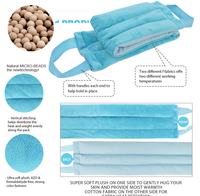 Coussin chauffant multifonction pour micro-ondes, enveloppement pour le cou, réutilisable, thérapie chaude et froide pour soulager les douleurs au cou, aux épaules, au ventre et pour la relaxation