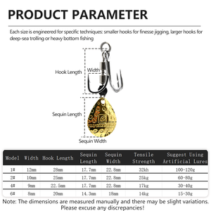 ตะขอเบ็ด 4 ตัว แบบ <span class=keywords><strong>BKK</strong></span> รุ่นสั่งทำพิเศษ พร้อมใบพัดหมุน 360 องศา °   เหยื่อตกปลาแบบหมุนสะท้อนแสงสีทองเงิน สำหรับปลาบาส ปลาเทราต์ ปลาไพค์ ตกปลาทะเล - Product Image 5