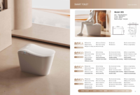 Toilettes intelligentes allongées avec réglage de la température de l'eau pour salle de bain