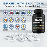 Capsules de NAD, Resvératrol et Berbérine OEM ODM Marque Privée – Soutien Anti-Âge, Santé Cellulaire, Longévité et Antioxydant