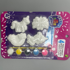 Kit di pittura in gesso magnetico, unicorno, arcobaleno, farfalla, fai da te il magnete del tuo frigorifero - Product Image 1