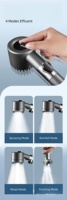 Pommeau de Douche Portable 3 Fonctions à Prix Avantageux, Pression d'Eau Réglable avec Filtre et Fonction Massage