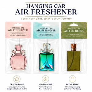 Diffuseur de parfum de luxe personnalisé pour voiture, longue durée, style carte suspendue, flacon de parfum, décoration intérieure automobile, cadeau - Product Image 2