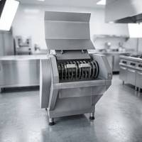 Machine automatique de découpe en cubes de blocs de viande congelée pour la transformation alimentaire du bœuf, du porc et du poulet
