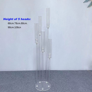 Grosir kustom tempat lilin kerzenhalter candelabro de kristal kristal alami kandil akrilik