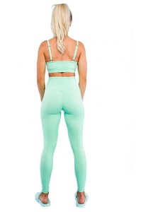 Ropa de gimnasio personalizada para mujer, Sexy, para culturismo, Sujetador deportivo de yoga, conjuntos de mallas - Product Image 3