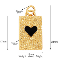 Amour Coeur Étoile Soleil Fleur OX Corne Dragon Zircon Charme Pendentif, 18K Plaqué Or Bijoux Résultats Collier Accessoires Fourniture L61