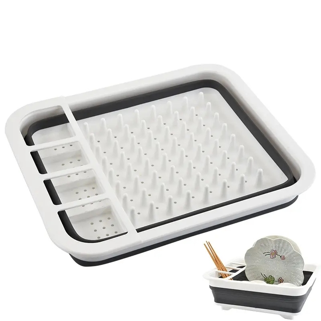 Furniture Kitchen Dish Dryer Foldable Plastic Kitchen Dish Racks