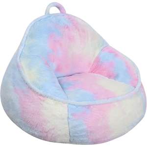 Sillón Puff Moderno de Tela de Terciopelo Relleno de Espuma para Niños de 3 Años, Portátil, con Funda Extraíble, Confortable para Niños Pequeños - Product Image 4