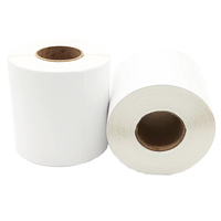 Étiquettes d'emballage en papier adhésif thermique imperméable et résistant aux rayures de haute qualité 100*100, blanc pur, directement de l'usine