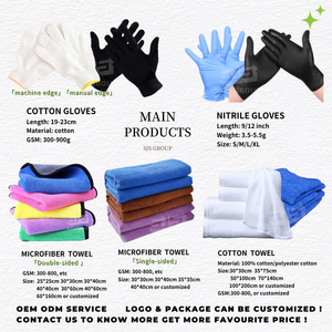 Guantes de algodón negros gruesos listos para enviar 22cm 7G 600g 700g <span class=keywords><strong>900g</strong></span> Guantes de algodón de punto para maquinaria de manejo de mantenimiento - Product Image 6