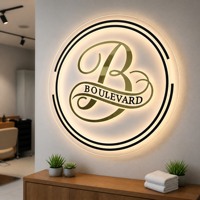 Enseigne LED personnalisée Zhilin pour entreprise, enseignes en acrylique rétroéclairées, salon de beauté, salon de coiffure, bureaux, logos lumineux IP65, CE RoHS