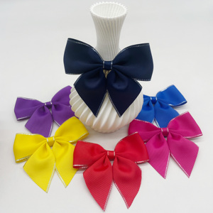 Lazo de cinta de grogrén de poliéster respetuoso con el medio ambiente <span class=keywords><strong>personalizado</strong></span> al por mayor para embalaje de regalo para decoraciones navideñas, bodas y cumpleaños - Product Image 6