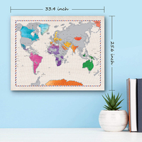 Deluxe haute qualité à gratter carte du monde affiche personnalisée voyage bureau décor à la maison avec amour Style fabriqué à partir de papier