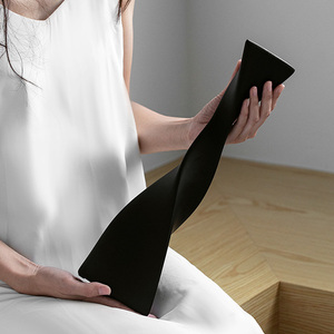 Creative Spiral Decor Simple Black and White Big Porcelain <strong>Floor</strong> <strong>Vase</strong> Tall Ceramic <strong>Vases</strong> for Modern Home Centrepiece - Product Image 4