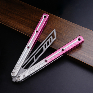 Anti-slip Handle Balisong <strong>Trainer</strong> Outdoor EDC Foldable <strong>Butterfly</strong> Practice <strong>Knife</strong> - Product Image 6
