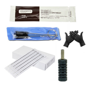 Kit complet de machine à tatouer, pistolet rotatif avec flacons d'encre, aiguilles, alimentation électrique pour les débutants en déelineage et ombrage - Product Image 4