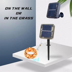 <span class=keywords><strong>Guirlande</strong></span> lumineuse <span class=keywords><strong>solaire</strong></span> féerique à LED télécommandée, <span class=keywords><strong>guirlande</strong></span> de décoration de jardin extérieur, 8Modes, fil de cuivre pour la rue de noël - Product Image 6