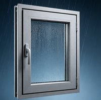 Ventana Abatible de PU, Fabricante de Ventanas de FRP, Diseño para Hogares y Oficinas, Antimosquitos, Resistentes a Huracanes, Impermeables y a Prueba de Viento
