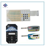 Tombol Membran LCD Berkualitas Tinggi Tahan Air IP67 Perekat 3M Logam/Poli Dome Kabel Fleksibel Keypad Kustom PCB Warna Kustom