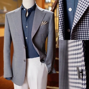 Abiti su Misura, Fornitura Diretta dalla Fabbrica, Logo e Ricamo Personalizzati, Abito <span class=keywords><strong>in</strong></span> Tessuto 100% Lana Pied-de-Poule per <span class=keywords><strong>Uomo</strong></span> - Product Image 1