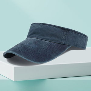 Visor Cap Brimless Breathable Sun Protection <b>Summer</b> Outdoor Sports <b>Hat</b> Navy Blue - Product Image 1