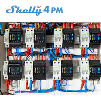 Shelly Pro 4PM DIN Rail Smart Energy Meter 4 Gang Wifi Smart Light Switch Hidden DIY Relay Module.