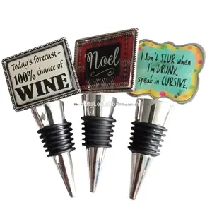 OEM ODM disponible fábrica profesional al por mayor suministro logotipo personalizado tapón de vino tapón de botella de metal para regalo de promoción